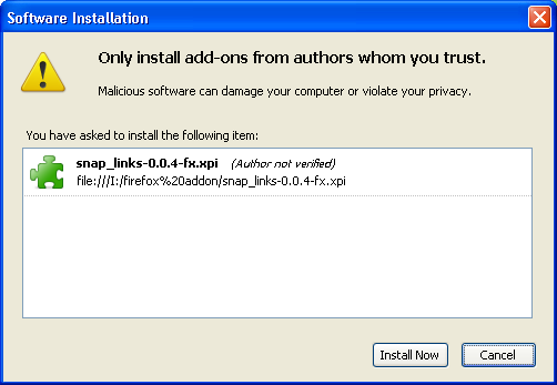 Now the installation box comes up.  Okay it