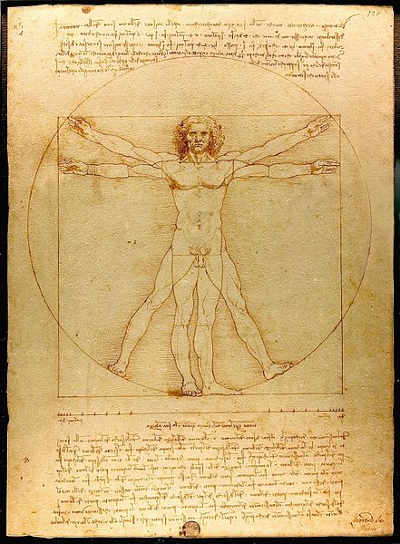 Vitruvian Man by Leonardo da Vinci.