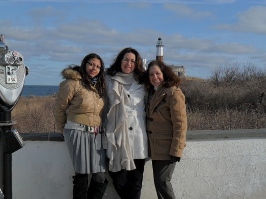 Me, my mom, and my daughter at Montauk Point.