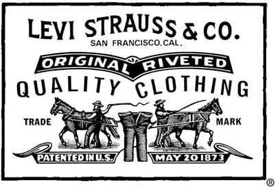 The often faded logo of Levi Strauss & Co