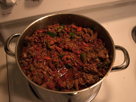 13.  Your final chili should look like this, now let you cook on low heat for an hour or even longer.