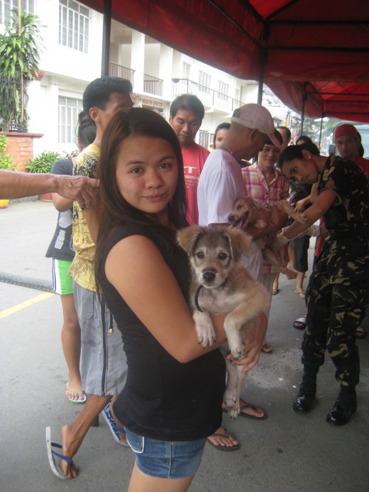 Khela with her pet dog, Chu-chu