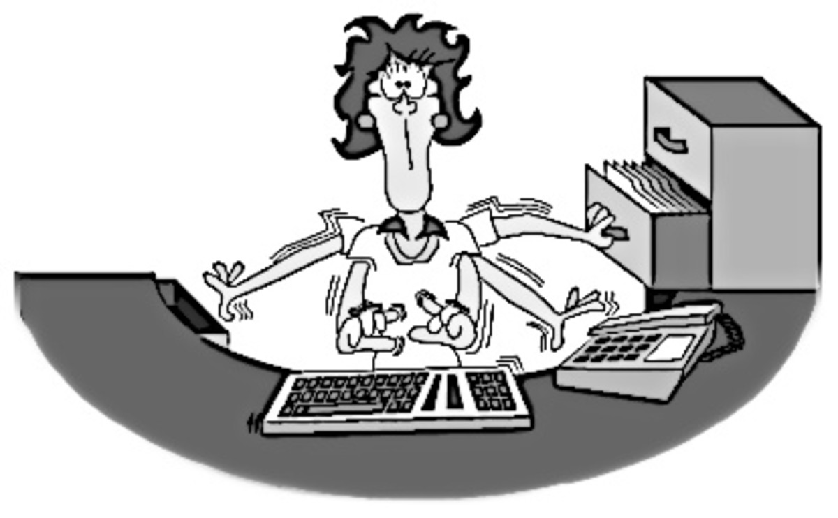 Most Working Mom's even multitask at their place of Work too. Image Courtesy : wpclipart.com