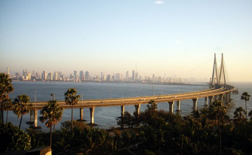 view from Worli Sea Link