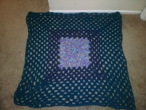 granny square crocheted by me