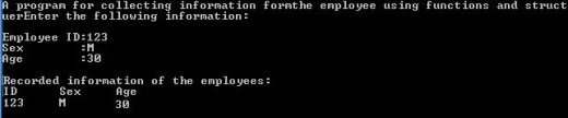 Output of the program