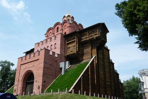 "Golden Gate" to Kyiv - this is currently a museum but it's the site of a historic gateway in the ancient city fortress