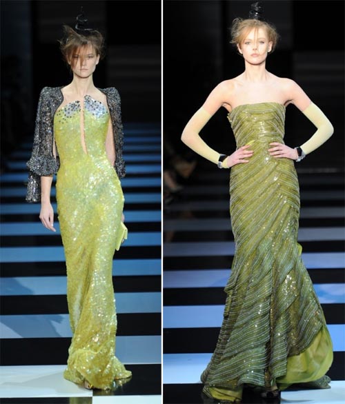 And if we win the Lottery both of these Armani dresses will be on my shopping list