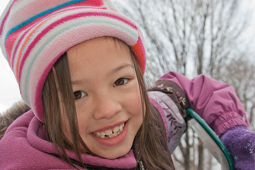 Happy in the winter