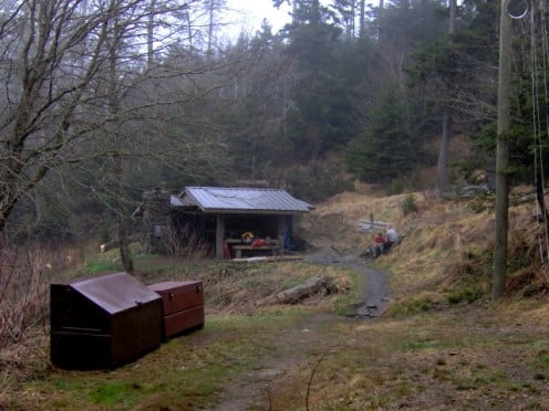 A cabin at Tricorner Knob, a Tennessee/North Carolina Mountain.