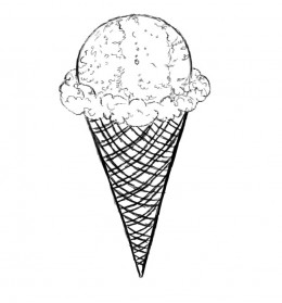 How to draw a delectable ice cream cone