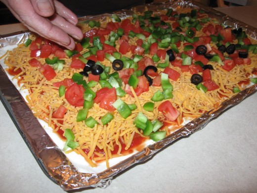 Sprinkle ingredients evenly.