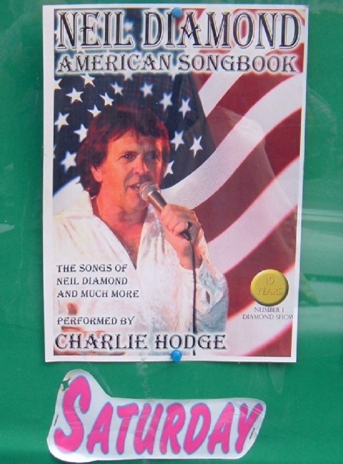 Charlie Hodge sings Neil Diamond. Photo by Steve Andrews