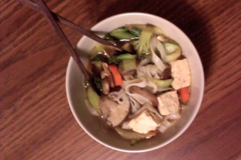 Tofu, Veggie & Rice Noodle Soup