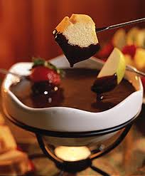 Chocolate Fondue with fruit