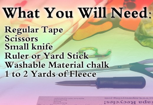 The needed materials and supplies for making a no sew fleece blanket are already in your house!
