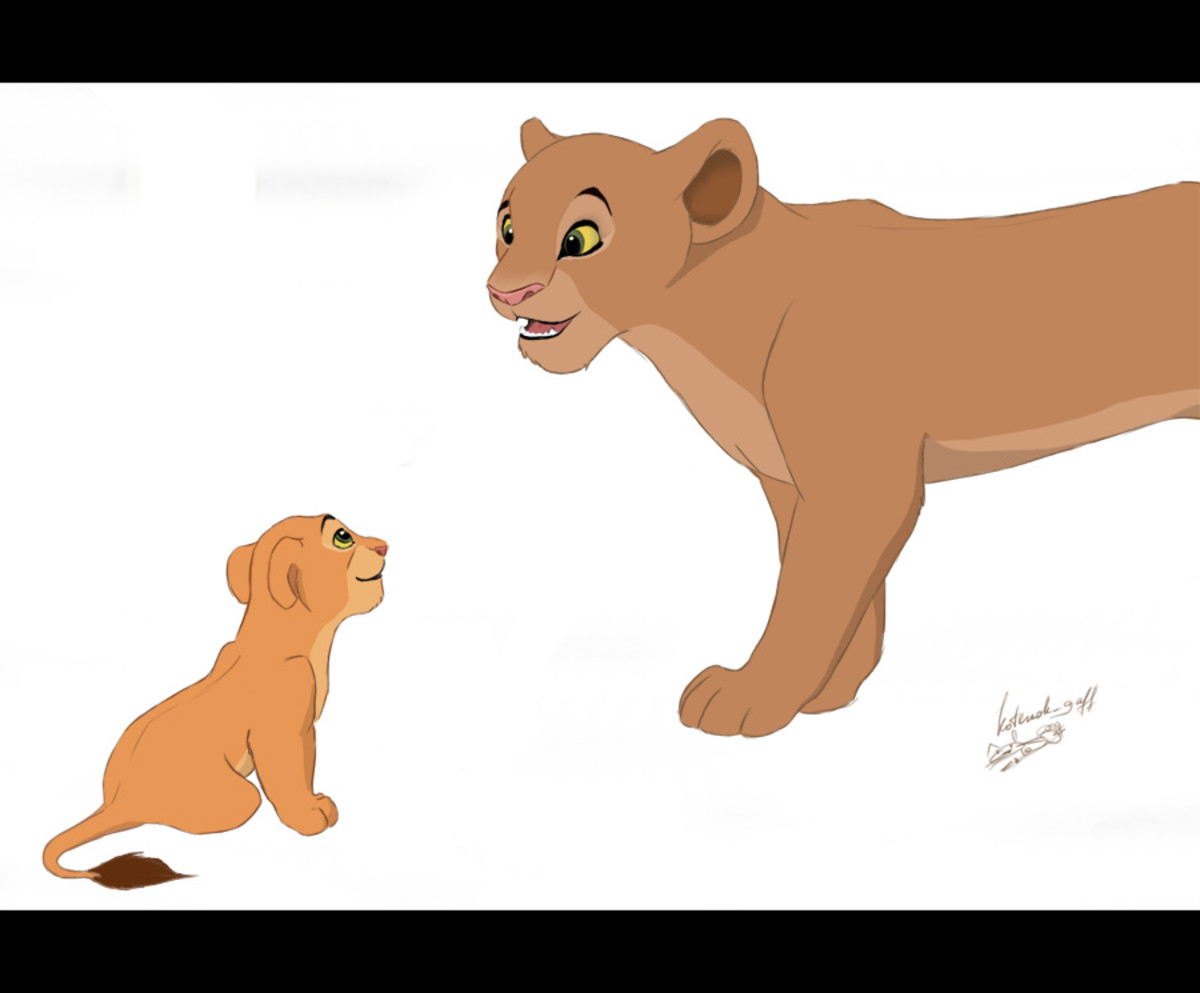 Nala cub and lioness