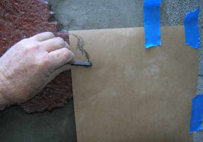 Jerry making the pattern