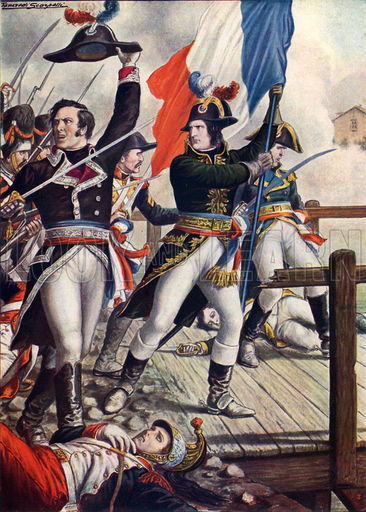 Napoleon himself, leading the charge at Arcole