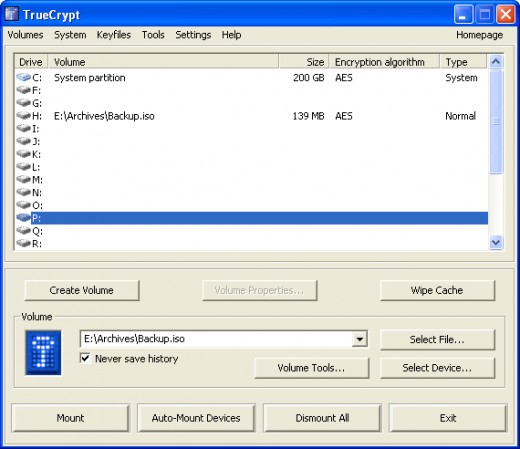 Truecrypt allows you to Mount virtual drives on the fly.