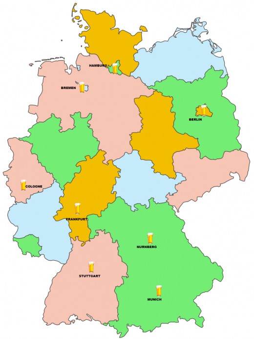German Beer Tour (Click to enlarge)