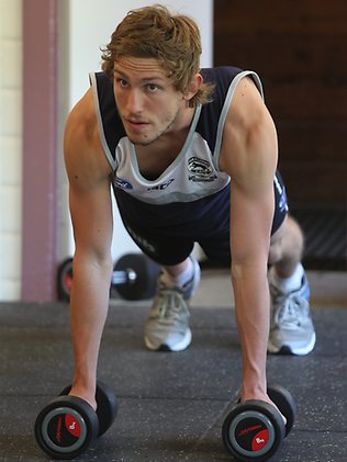 Billy Smedts (pictued) looks set to have a successful 2012 at Geelong - picture courtesy of Herald Sun
