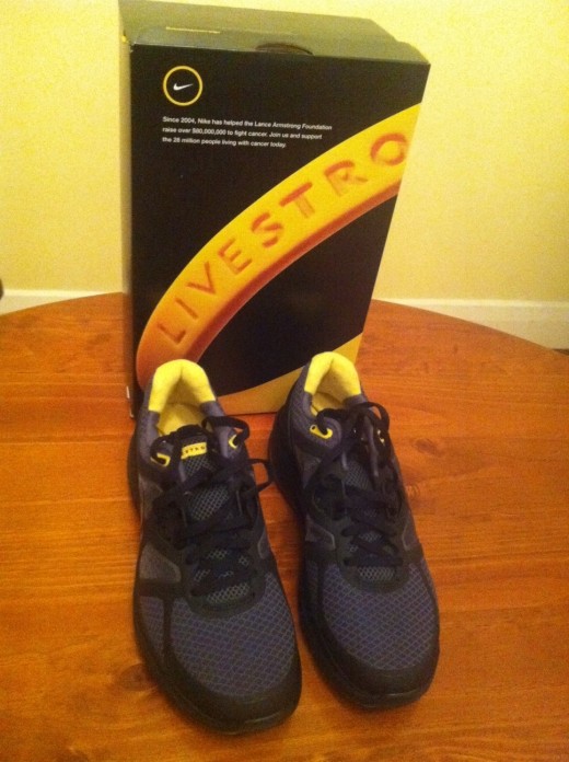 The new shoes - 'Livestrong'