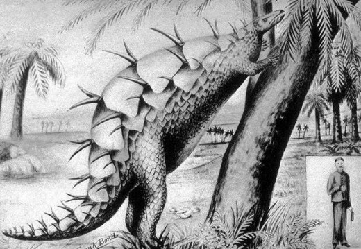 Marsh's original depiction of stegasaurus