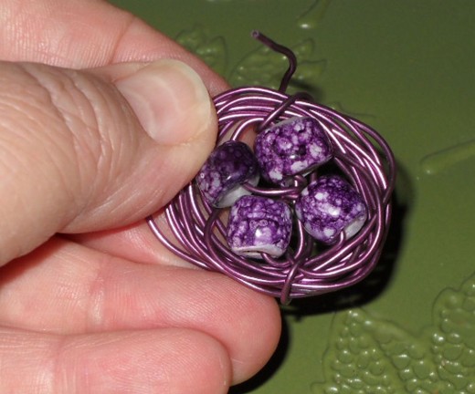 thread wire around bundled wire once on each side