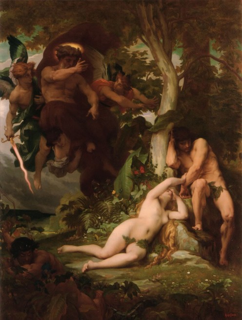 The Expulsion of Adam and Eve from the Garden of Paradise, Alexandre Cabanel (1823-1889) 