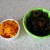 1/2 cup of dried apricots and 1/2 cup of dried prunes.