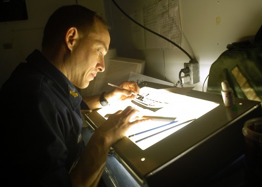 Drafting on a Light Table