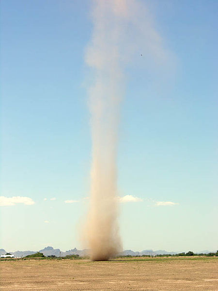 A dust devil in Arizona.