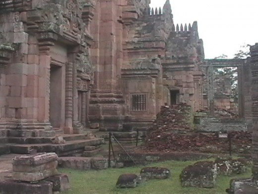 The ruined brick-towers seen from east. 