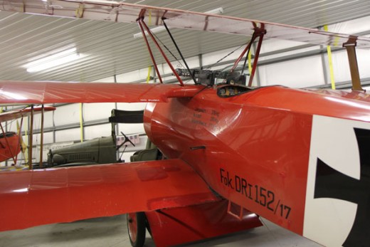 Ready to ride, this replica of the Red Baron's triplane flies frequently at the Vintage Aero Flying Museum near Denver.