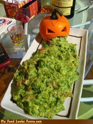 Why is a pumpkin vomiting guacamole?  He must have eaten some bad Mexican food.