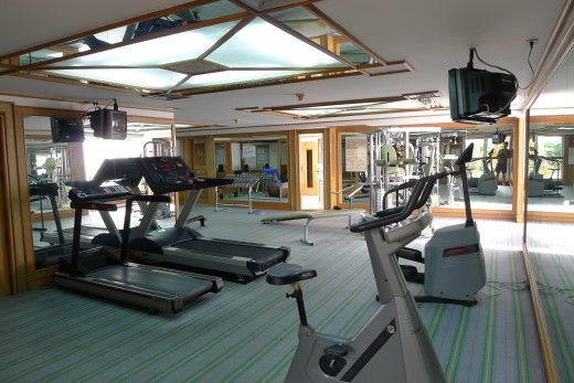 A well equipped though rather oldish gym.