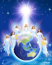 Angels choir singing in heaven