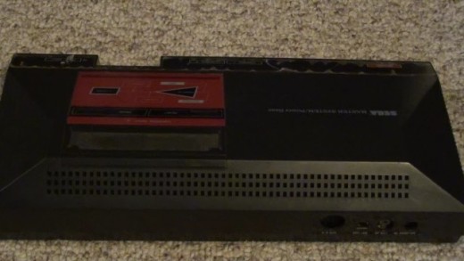 A back view of the Sega Master System console.