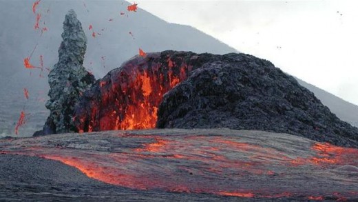 Igneous Rock formation from Volcanoes