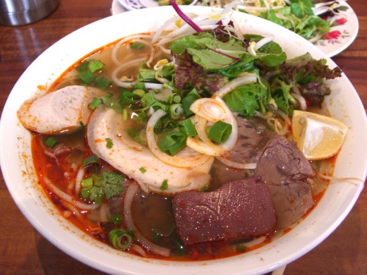 Bun Bo Hue with pork blood