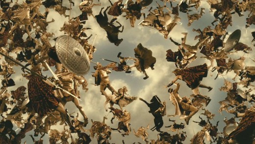 Battle Scene Between the Olympians and the Titans