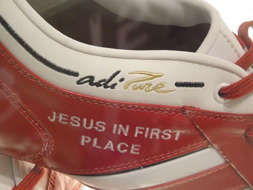 A snapshot of Kaka's football boots.