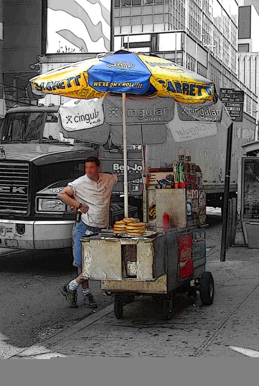 NYC Hot Dog Cart - A tradition   © Eric Heifetz