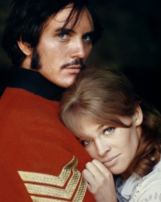 Terence Stamp (as Sergeant Troy) and Julie Christie (as Bathsheba)