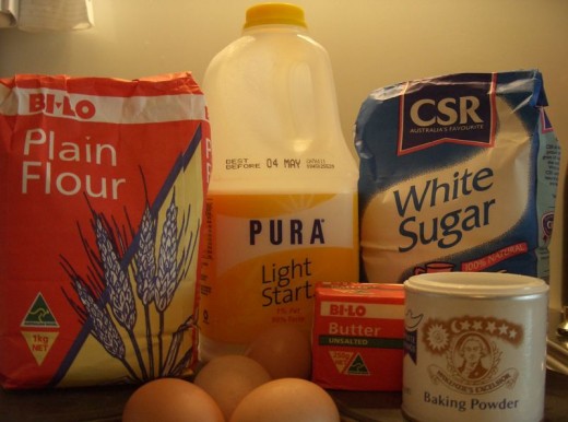 For your cake you will need the ingredients shown in the photo plus ground sea salt not shown in the photo above. 