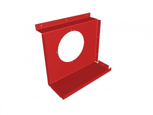 Sheet metal fan support bracket modelled in Radan sheet metal software
