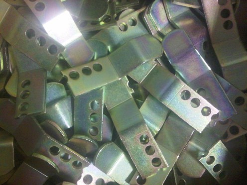 Mild steel zinc plated and colour passivated  brackets.
