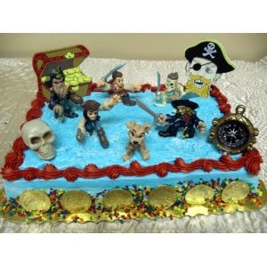 Pirates of the Caribbean cake toppers