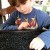 My 6 year old son, helping to sort through black beans before cooking